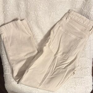 Good American Women's Straight Leg Cream Jeans